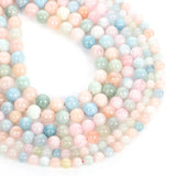 Morganite Round Loose Beads for Jewelry Making 4-12 MM