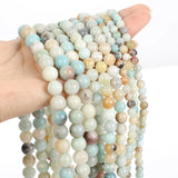 Multicolor Amazonite Stone Round Loose Spacer Beads 6/8/10mm