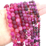 Natural Stone Beads Multicolor Frosted Weathering Loose Spacer Bead 4-12MM