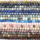 Natural Stone Beads Multicolor Frosted Weathering Loose Spacer Bead 4-12MM