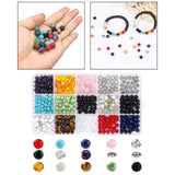 15 Grids Natural Stone Beads Mixed Color for Jewelry Making DIY