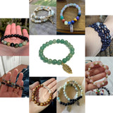 Multicolor Snow Crystal Stone Round Loose Beads 4-12MM