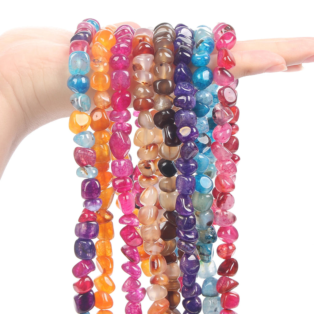 Multicolor Agate Chip Beads for Jewelry Making DIY