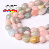 Natural Irregular Morganite Stone Beads 8-10mm