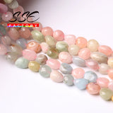 Natural Irregular Morganite Stone Beads 8-10mm