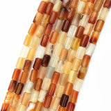Natural Stone Tube Loose Beads Opal Agates Quartz Necklace Making
