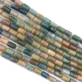 Natural Stone Tube Loose Beads Opal Agates Quartz Necklace Making