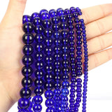 Navy Glass Charm Round Loose Beads for Jewelry Making
