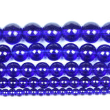 Navy Glass Charm Round Loose Beads for Jewelry Making