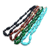 Natural Stone Beads Necklace Agate Crystal Accessories