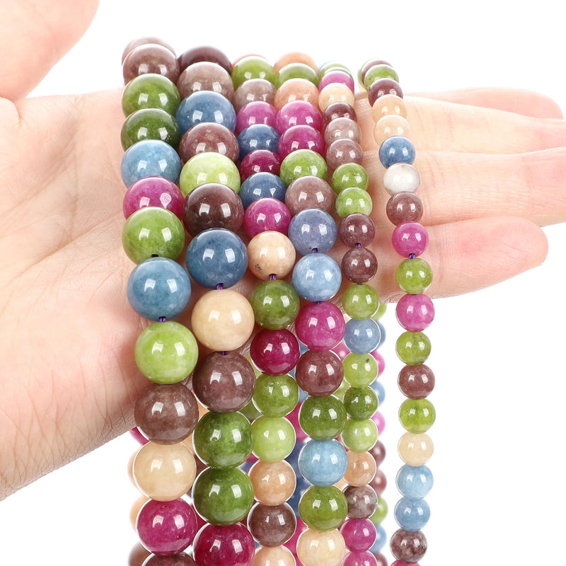 Natural Stone Beads Jades Tourmaline Agates for Jewelry Making