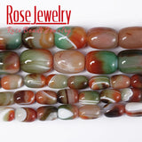 Peacock Agates Drum Barrel Shape Beads for Jewelry Making