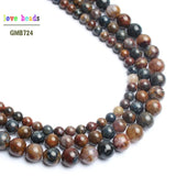 Pietersite Stone Round Loose Beads for Jewelry Making 15inches