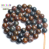 Pietersite Stone Round Loose Beads for Jewelry Making 15inches