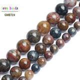 Pietersite Stone Round Loose Beads for Jewelry Making 15inches