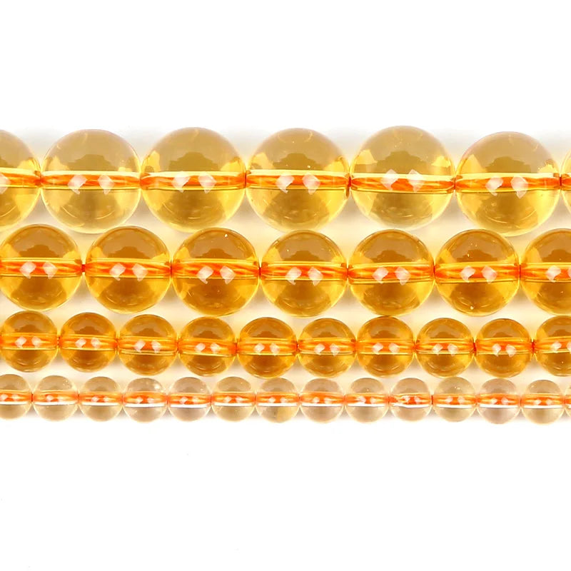 Natural Stone Beads Piezo Citrin Crystal Quartz Charm Loose Beads Jewelry Making