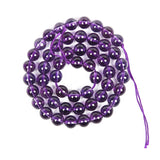Amethyst Crystal Round Loose Beads for DIY Jewelry Making