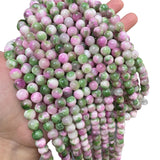 Pink Green Persian Jades Round Loose Beads 6/8/10/12 MM