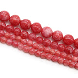 Pink Peach Chalcedony Natural Stone Beads 4/6/8/10mm 15 inches DIY Bracelet