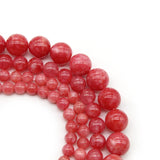 Pink Peach Chalcedony Natural Stone Beads 4/6/8/10mm 15 inches DIY Bracelet