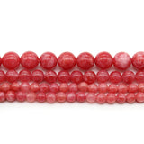 Pink Peach Chalcedony Natural Stone Beads 4/6/8/10mm 15 inches DIY Bracelet
