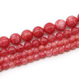 Pink Peach Chalcedony Natural Stone Beads 4/6/8/10mm 15 inches DIY Bracelet