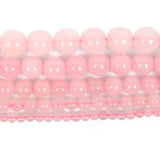 Pink Rose Quartz Charm Round Natural Stone Beads 4-12MM