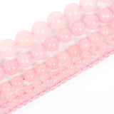 Pink Rose Quartz Charm Round Natural Stone Beads 4-12MM