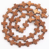 Cross Shape Hematite Spacer Beads Plating Golds Silvers