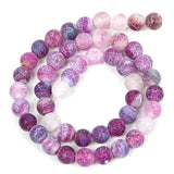 Purple Frost Cracked Dragon Veins Agates Beads 4/6/8/10/12mm