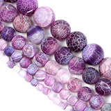 Purple Frost Cracked Dragon Veins Agates Beads 4/6/8/10/12mm