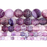 Purple Frost Cracked Dragon Veins Agates Beads 4/6/8/10/12mm