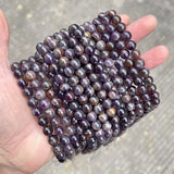 Purple Ghost Quartz Round Loose Spacer Amethyst Beads for Jewelry Making DIY