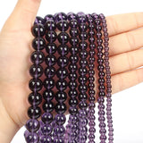 Purple Glass Charm Round Loose Beads for Jewelry Making DIY