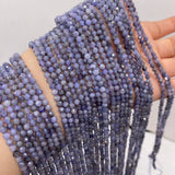 Purple Tanzania Faceted Natural Stone Beads 3mm