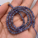 Purple Tanzania Faceted Natural Stone Beads 3mm