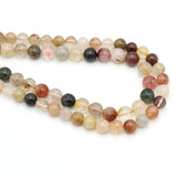 Rainbow Rutilated Quartz Loose Beads for DIY Jewelry Making