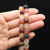 Rainbow Rutilated Quartz Loose Beads for DIY Jewelry Making