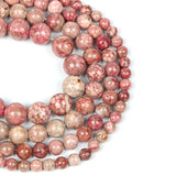 Red Chrysanthemum Stone Beads for Jewelry Making DIY