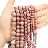 Red Chrysanthemum Stone Beads for Jewelry Making DIY