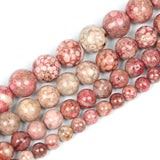 Red Chrysanthemum Stone Beads for Jewelry Making DIY