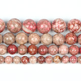 Red Chrysanthemum Stone Beads for Jewelry Making DIY