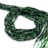 Natural Stone Beads Red Green Faceted Loose Beads DIY Jewelry