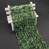 Natural Stone Beads Red Green Faceted Loose Beads DIY Jewelry