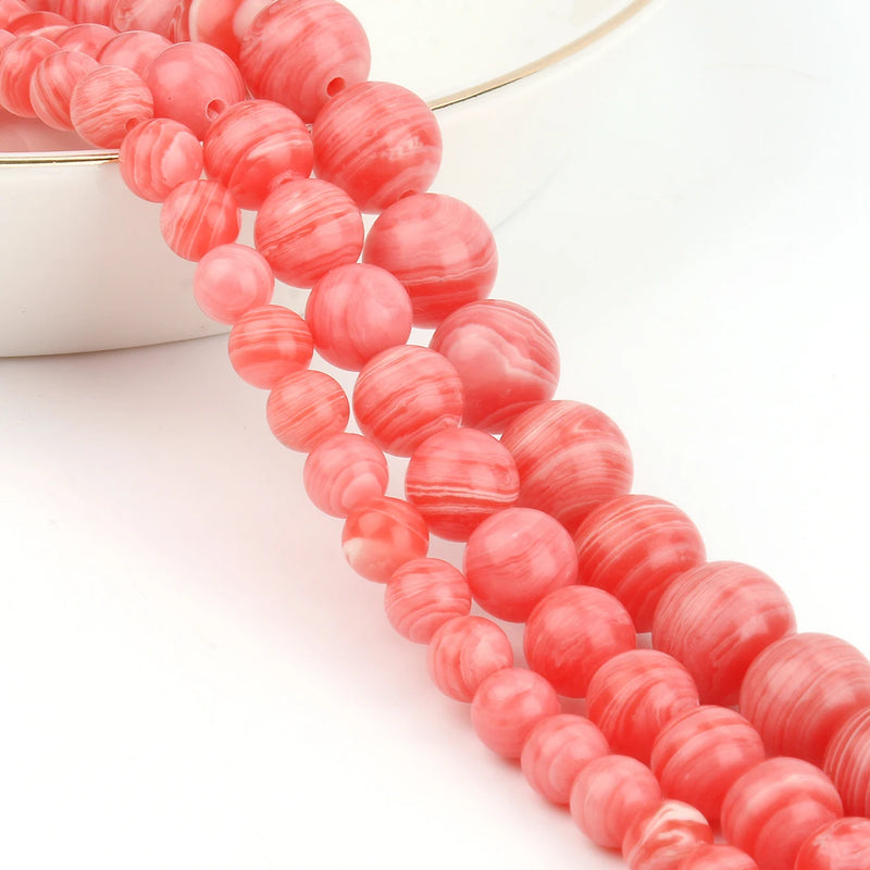 Red Lace Agate Rhodochrosite Beads for DIY Jewelry