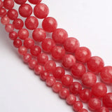 Red Rhodochrosite Round Stone Beads 15inches