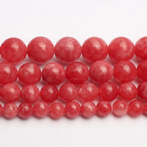 Red Rhodochrosite Round Stone Beads 15inches
