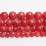 Red Rhodochrosite Round Stone Beads 15inches