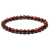 Red Tiger Eye Beaded Bracelet Strand for Men Women Buddha Yoga Jewelry