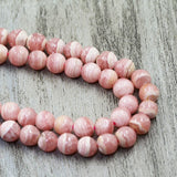 Rhodochrosite Round Stone Beads for Jewelry Making 3/4/5mm